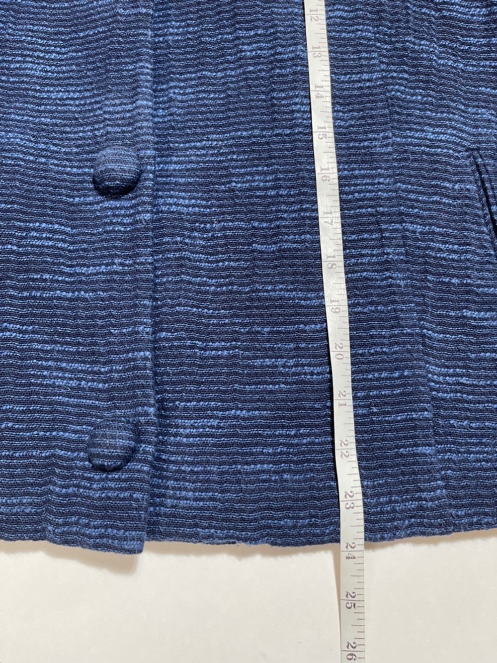 Eileen Fisher Marbled Navy Textured Boxy Architectural Minimalist Lagenlook XL - Picture 7 of 10